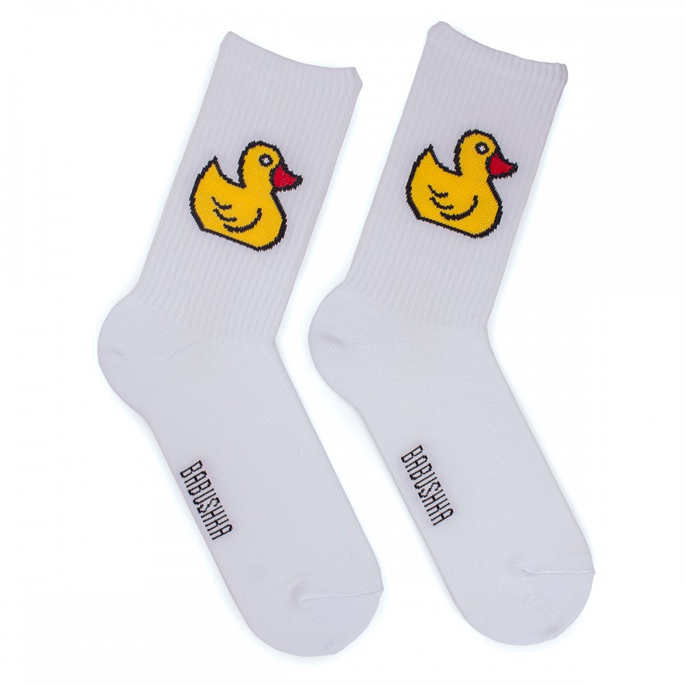 Носки женские, "Кря-Кря", белый, 36-40