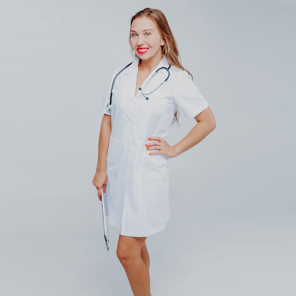 Халат женский PULSE, белый, S