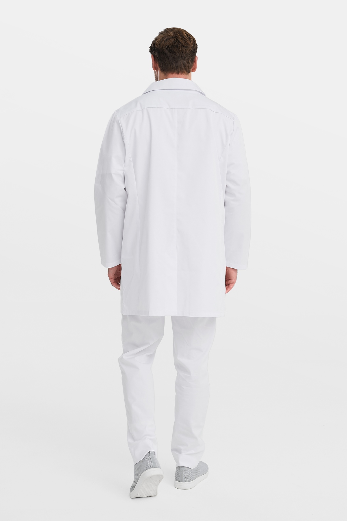 Халат мужской на пуговицах Тезис TZ800, velum, белый, 60