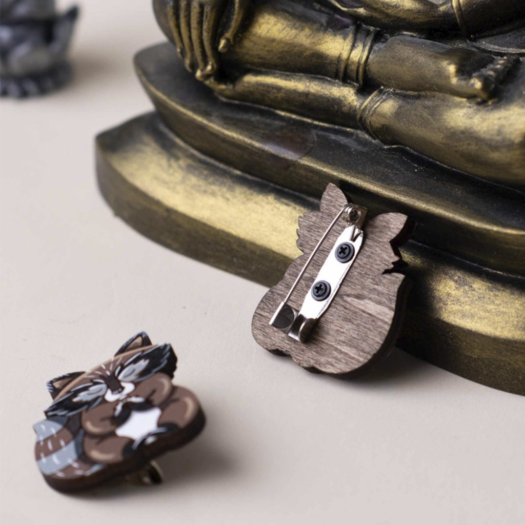 Значок "Енот медитирует"