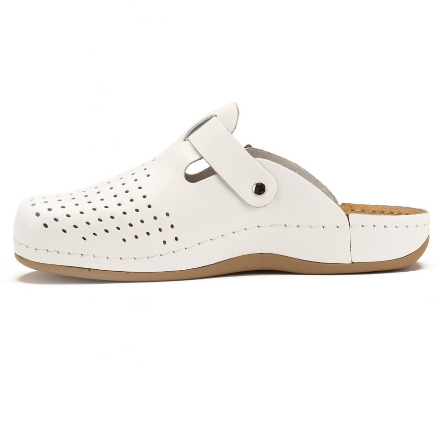 Тапочки-сабо Леон 700М, мужские, белые, 46