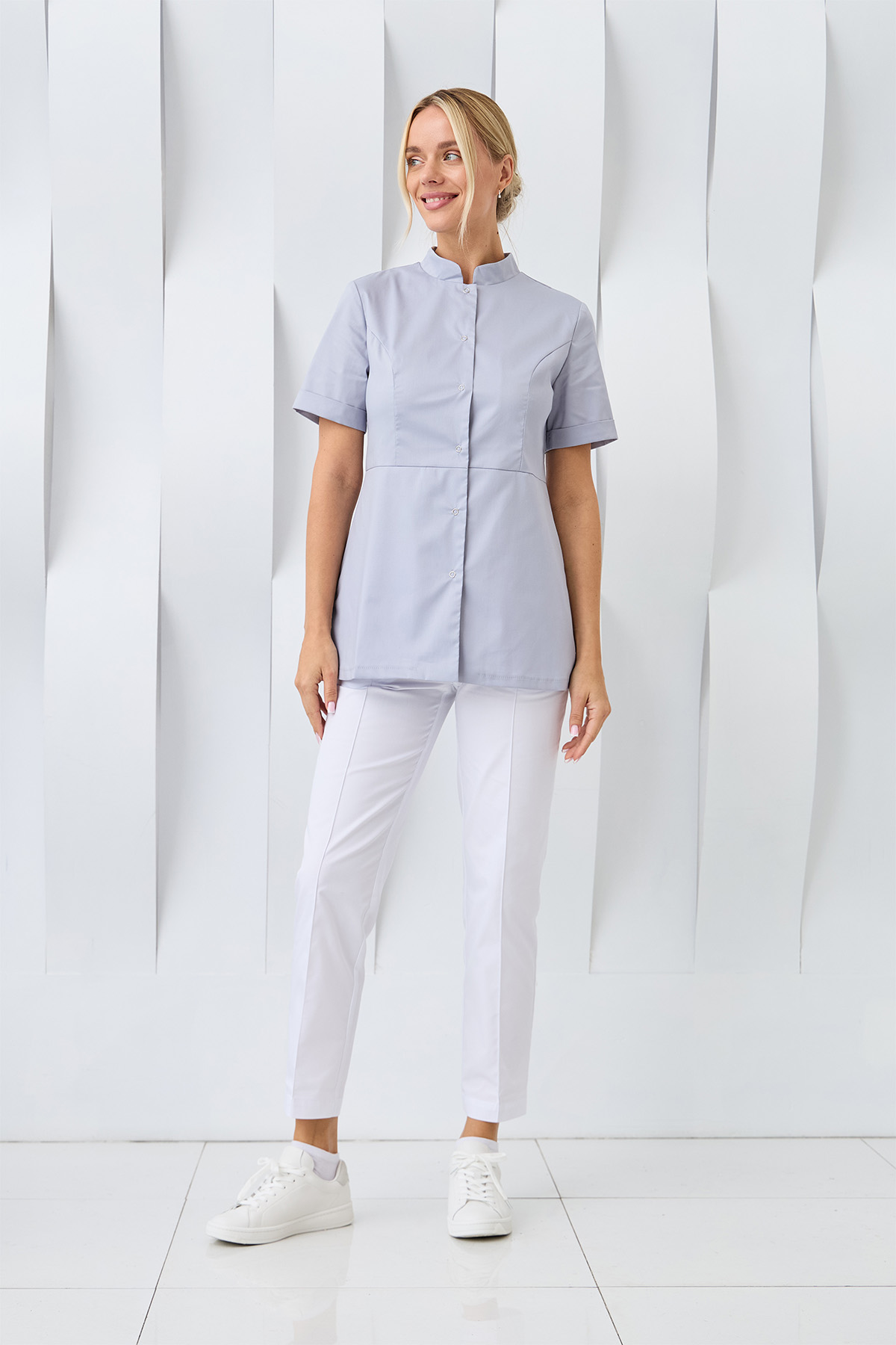 Туника женская Dr. Nice на кнопках, серый, 50