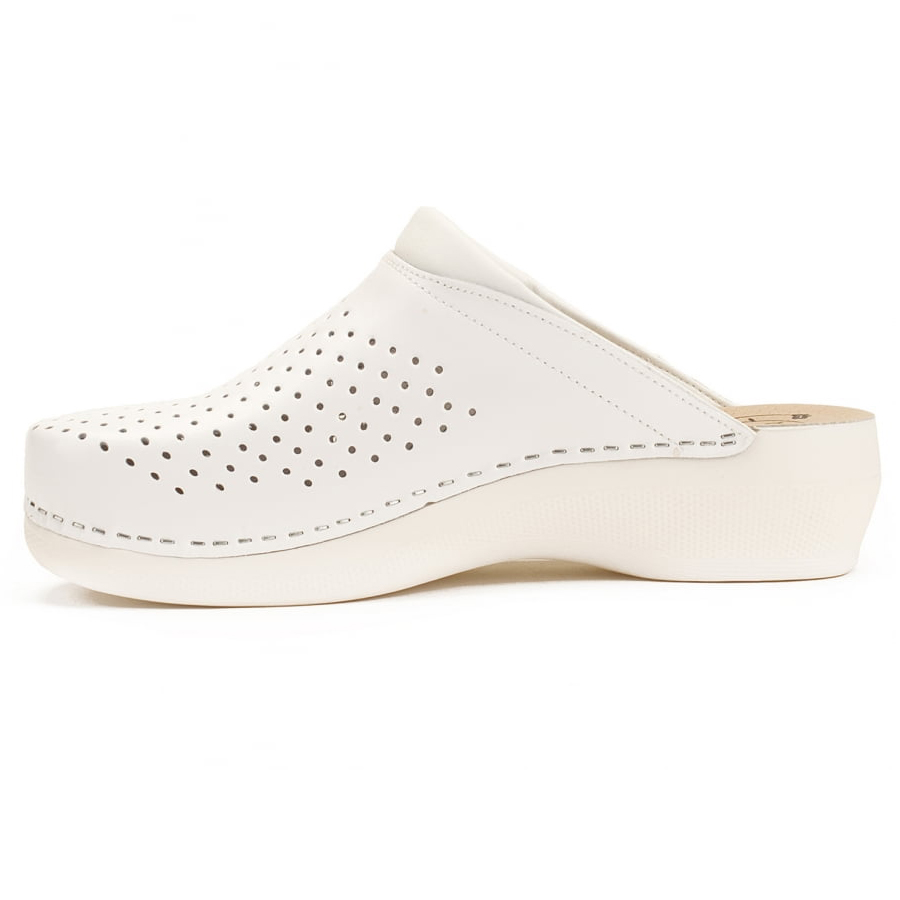 Сабо Леон PU100, женские, белые, 38