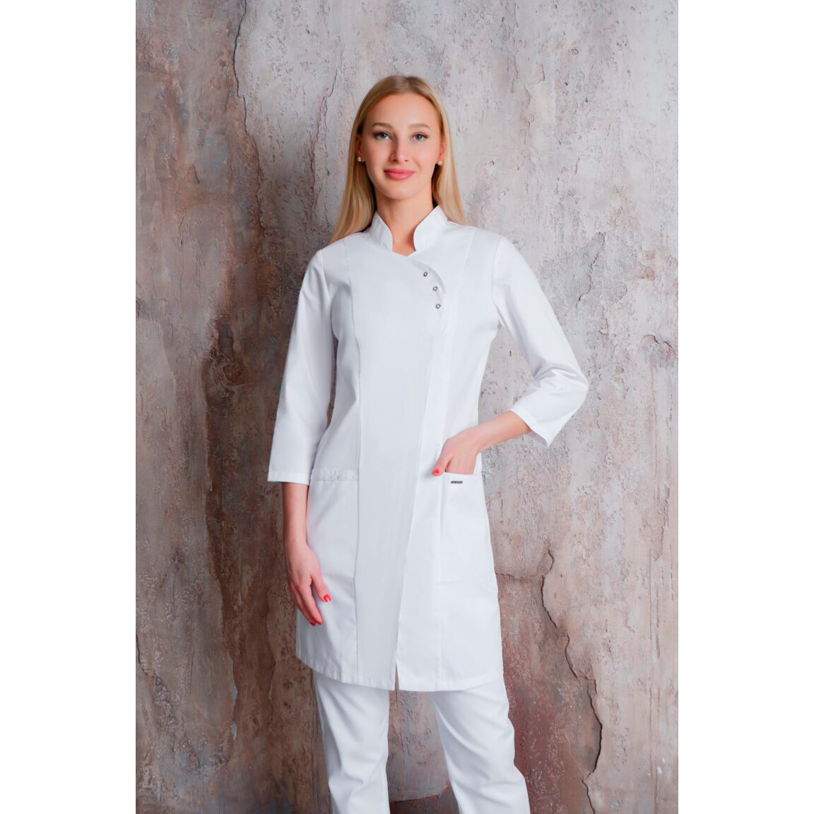 Блуза женская «Восток», белый, 56