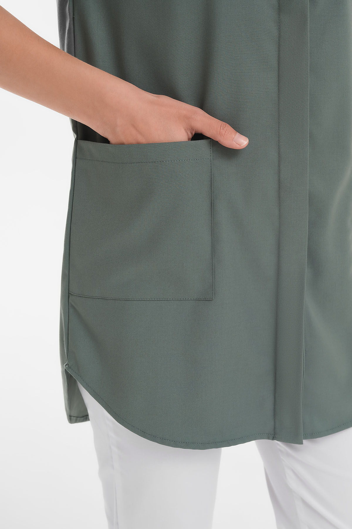 Рубашка женская на кнопках Тезис TZ450, оливковый, 42