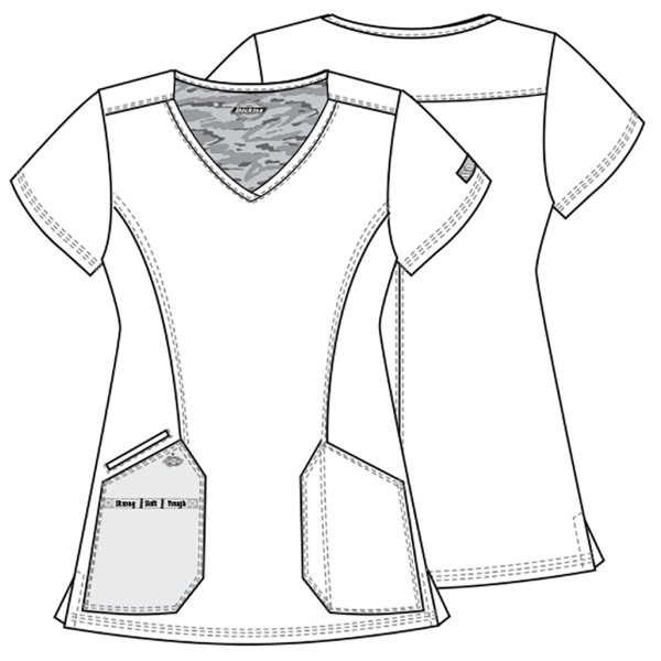 Топ медицинский женский Dickies DK803, белый, XXS