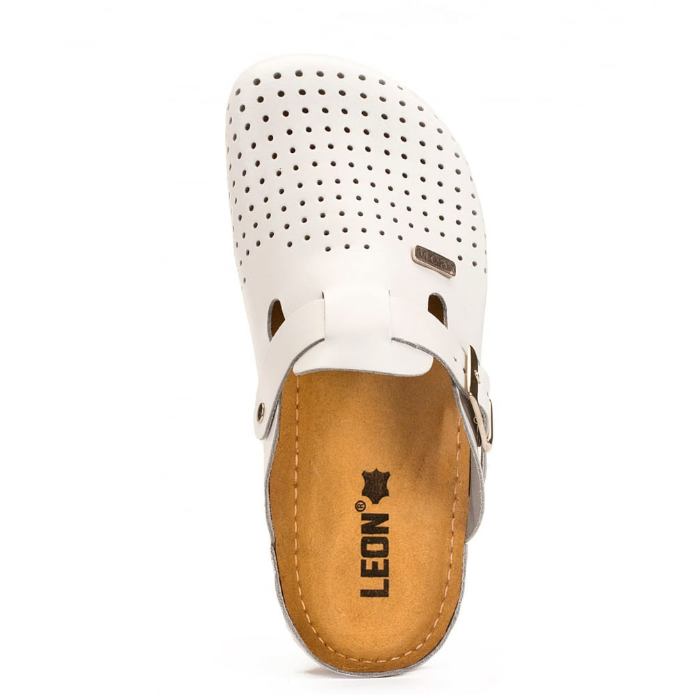 Тапочки-сабо Леон 700М, мужские, белые, 45