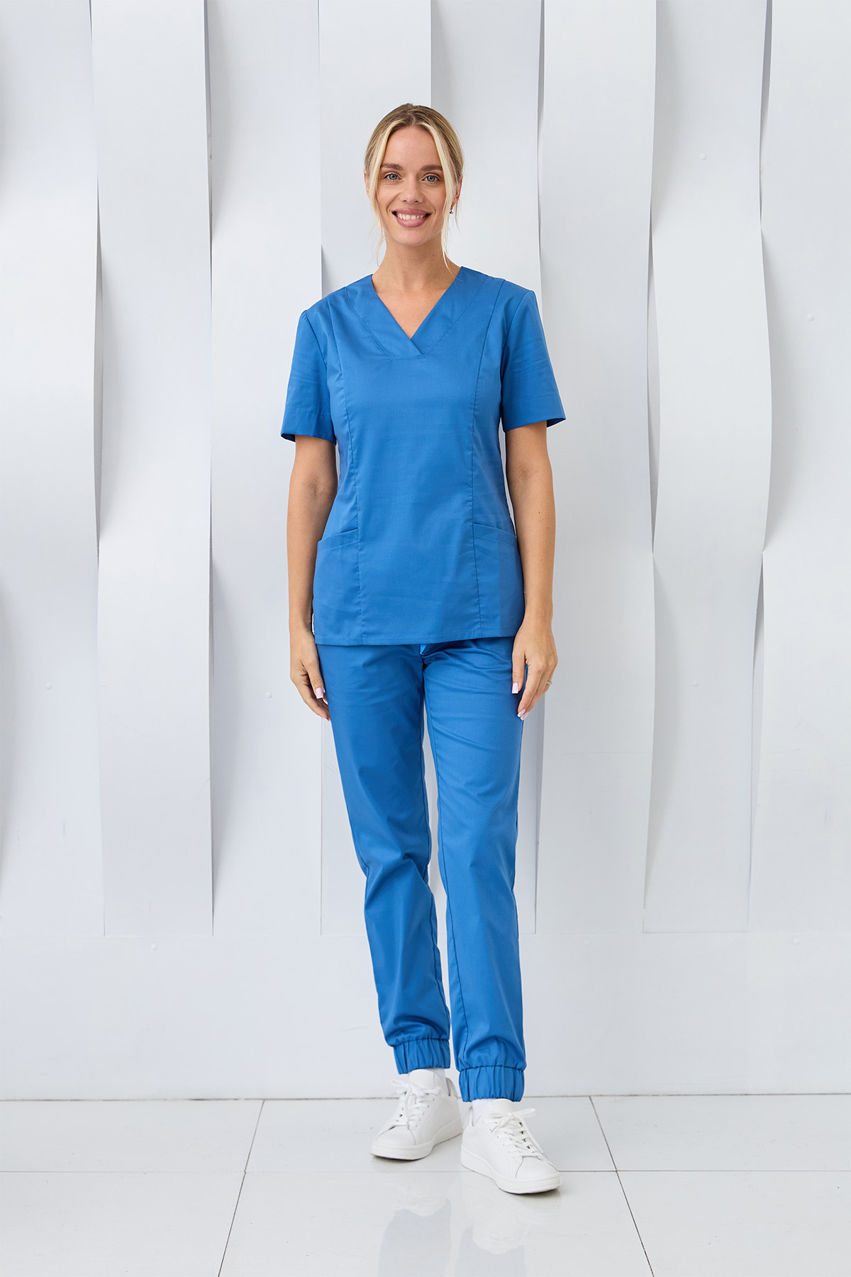 Топ женский Dr. Nice, хирургический, голубой, 42