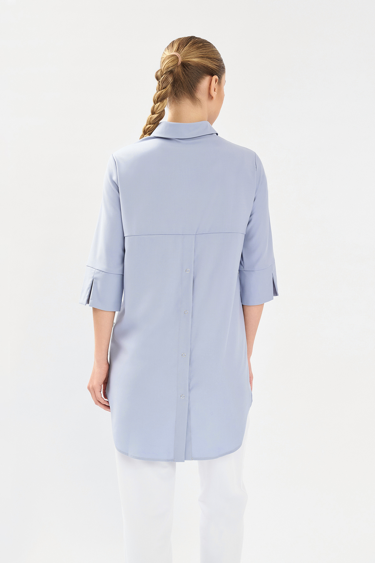 Рубашка женская на кнопках Тезис TZ450, серый, 42