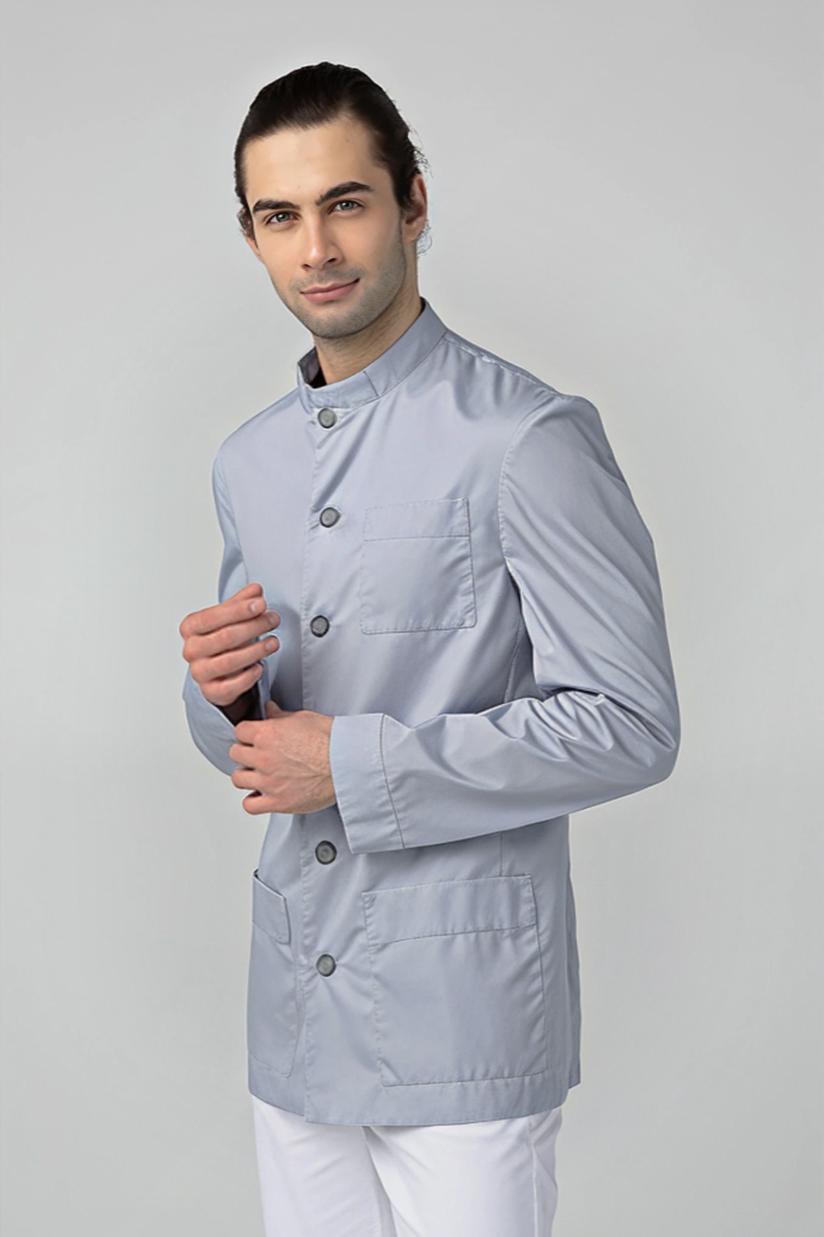 Пиджак медицинский мужской Dr. Nice DRN811, серый, 50