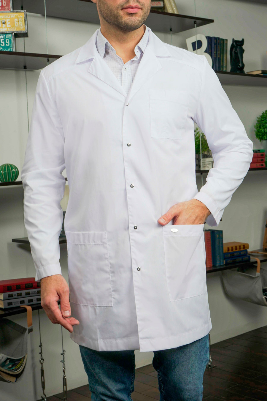 Халат мужской «Ромео», белый, 52-54