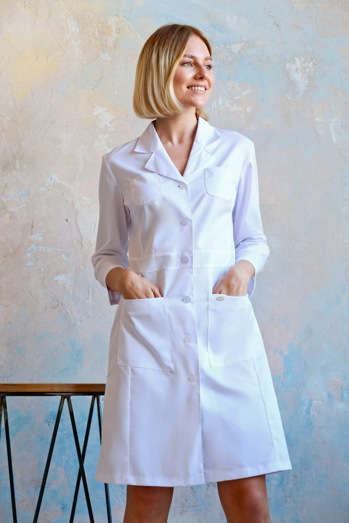 Халат женский «Юни», белый, 44