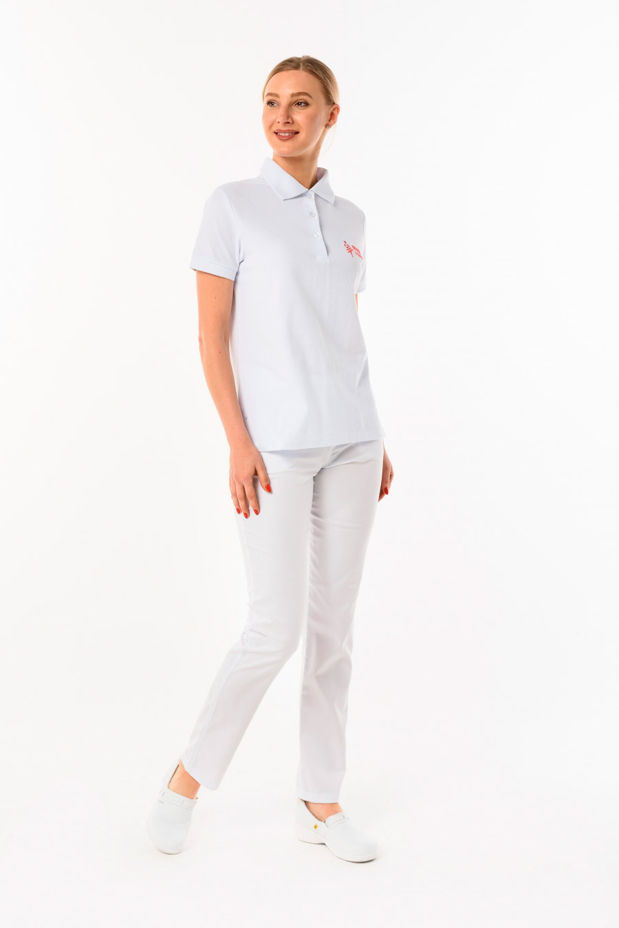 Поло женское, белый, 48