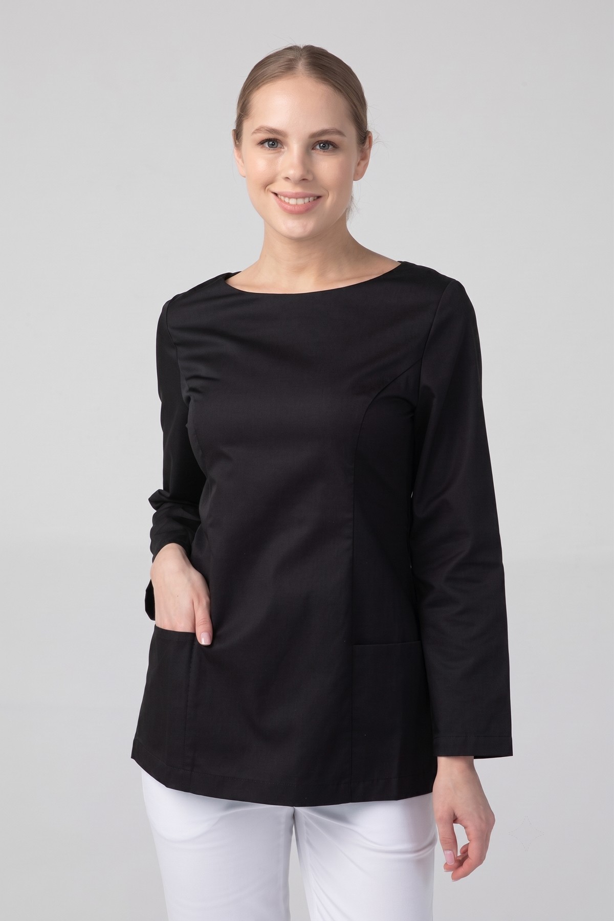 Туника медицинская женская Dr. Nice DRN410, черный, 46