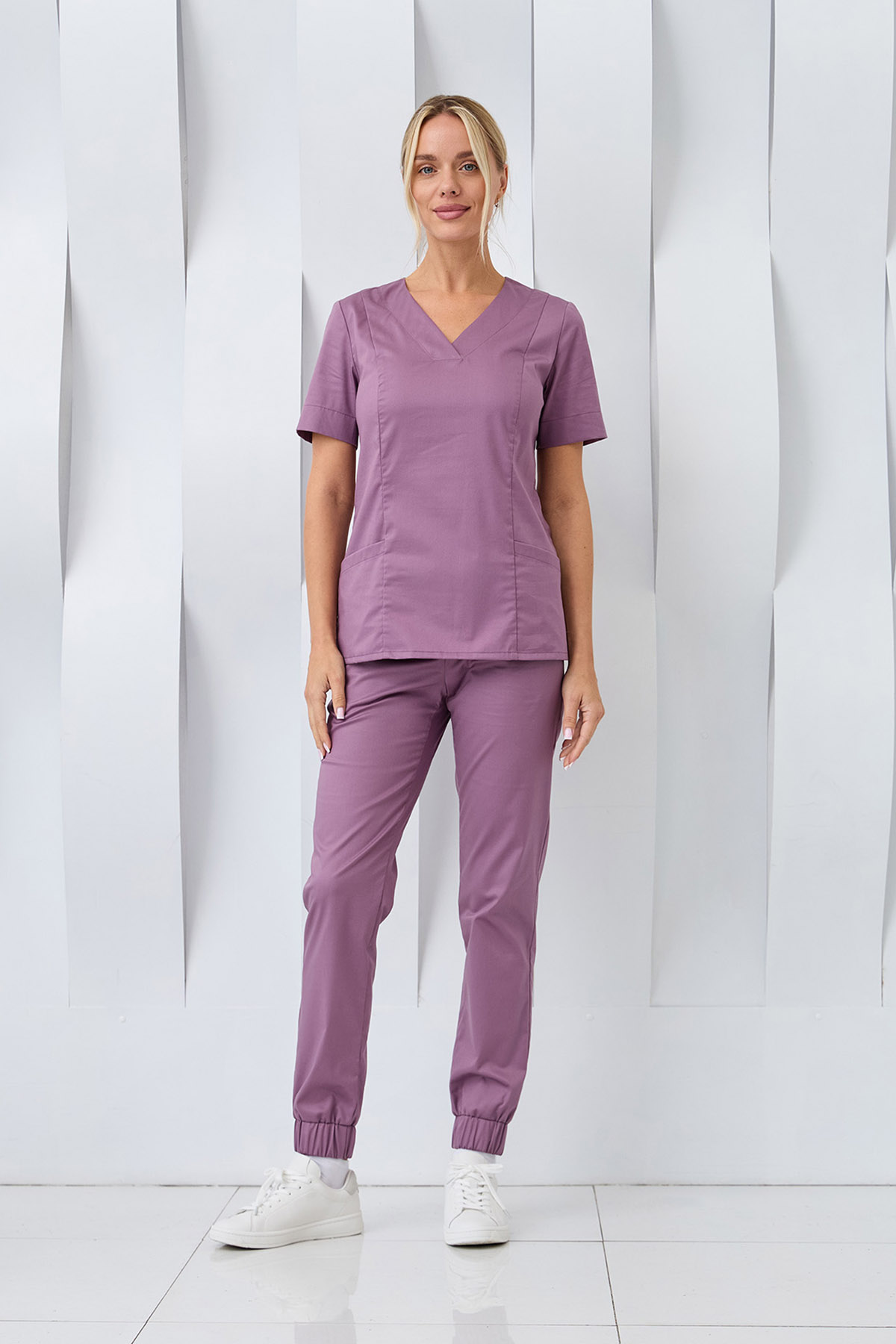 Топ женский Dr. Nice, хирургический, лиловый, 50