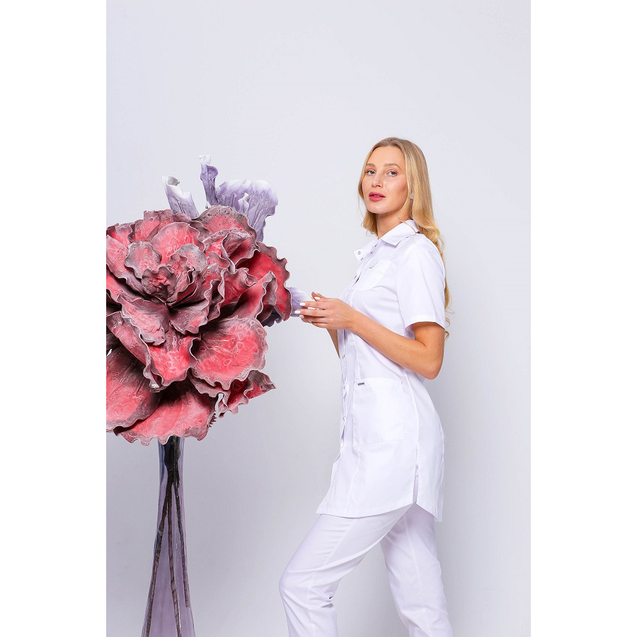 Блуза женская «Сафари», белая, 56