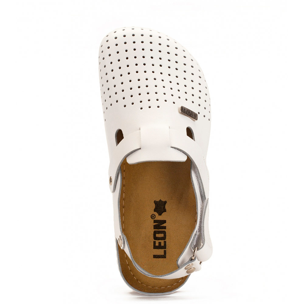 Тапочки-сабо Леон 701М, мужские, белый, 44