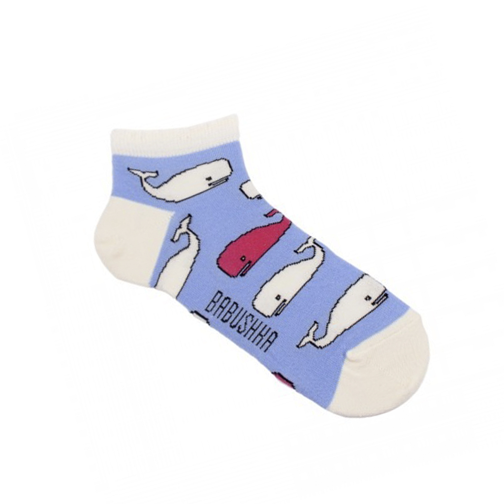 Носки мужские, "Белые киты", голубой, 41-45