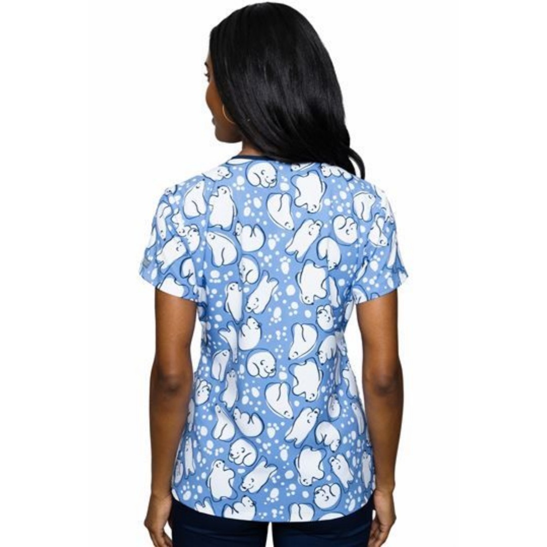 Топ женский RothWear MC8564, принт "Snowball", белый, L