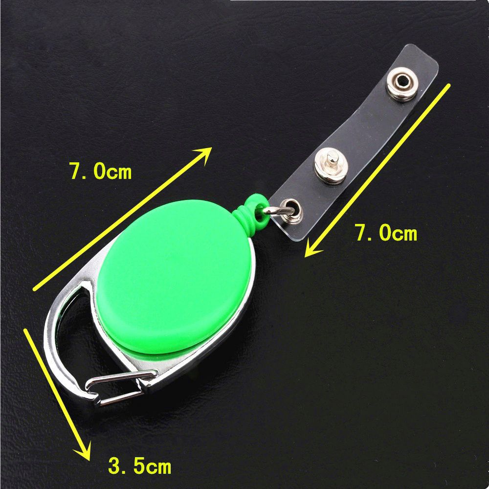 Держатель для бейджа с рулеткой, белый