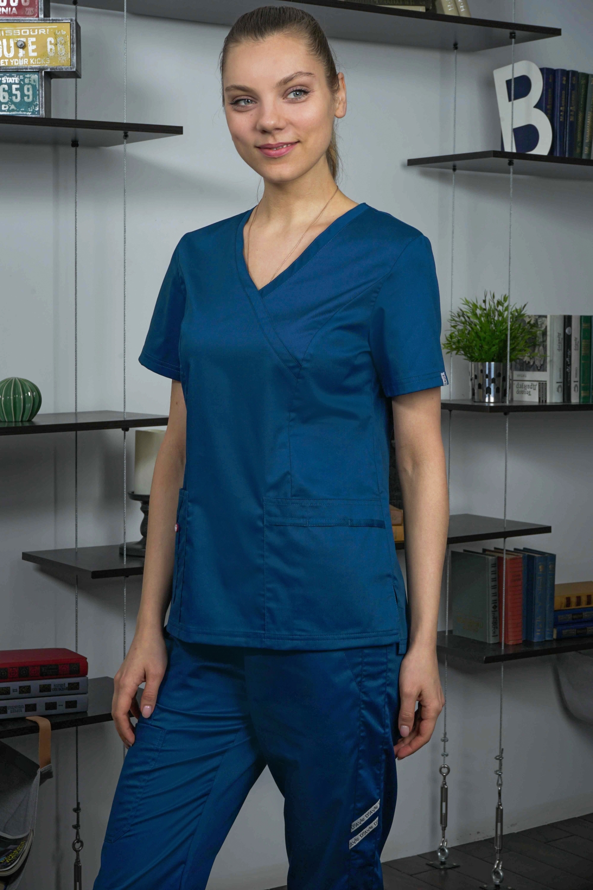 Блуза женская «Терра», Блю Опал, 48