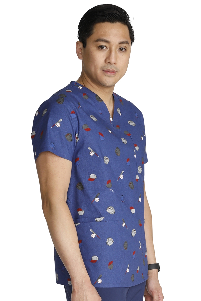 Топ мужской Cherokee CK691, принт "Бейсбол", cиний, S