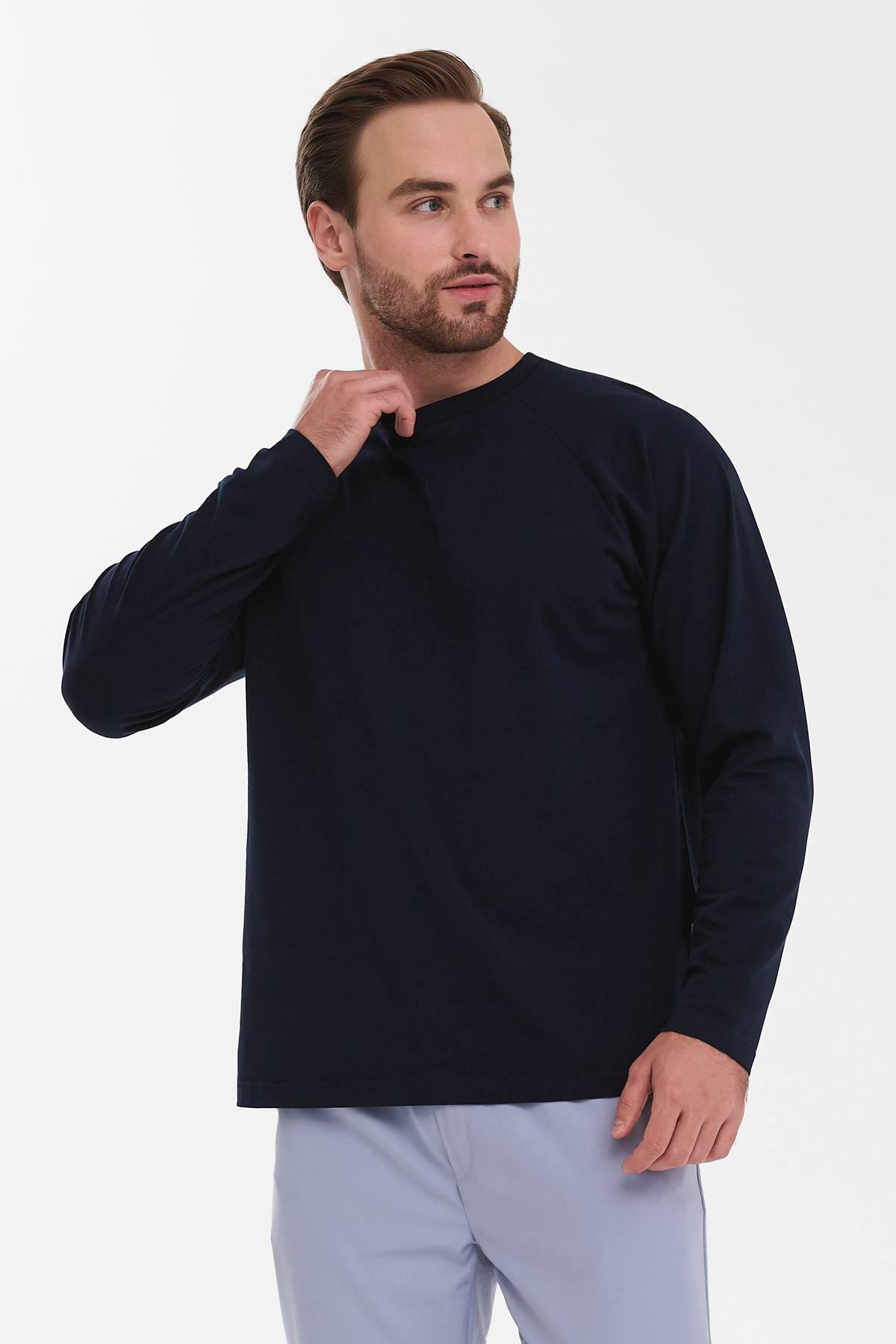 Лонгслив мужской Тезис TZ512, темно-синий, 52