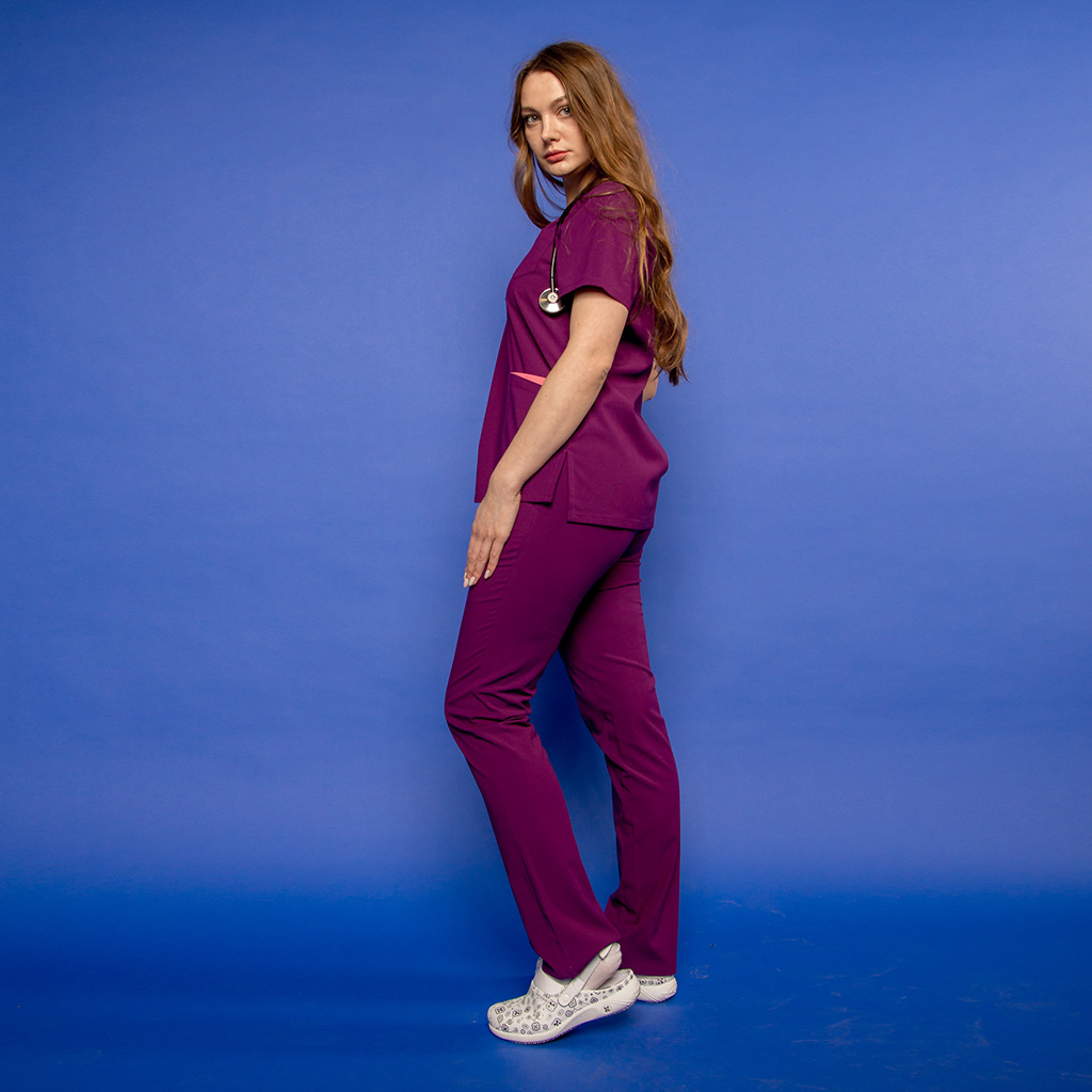 Брюки женские, R143 пурпурно-фиолетовый, M