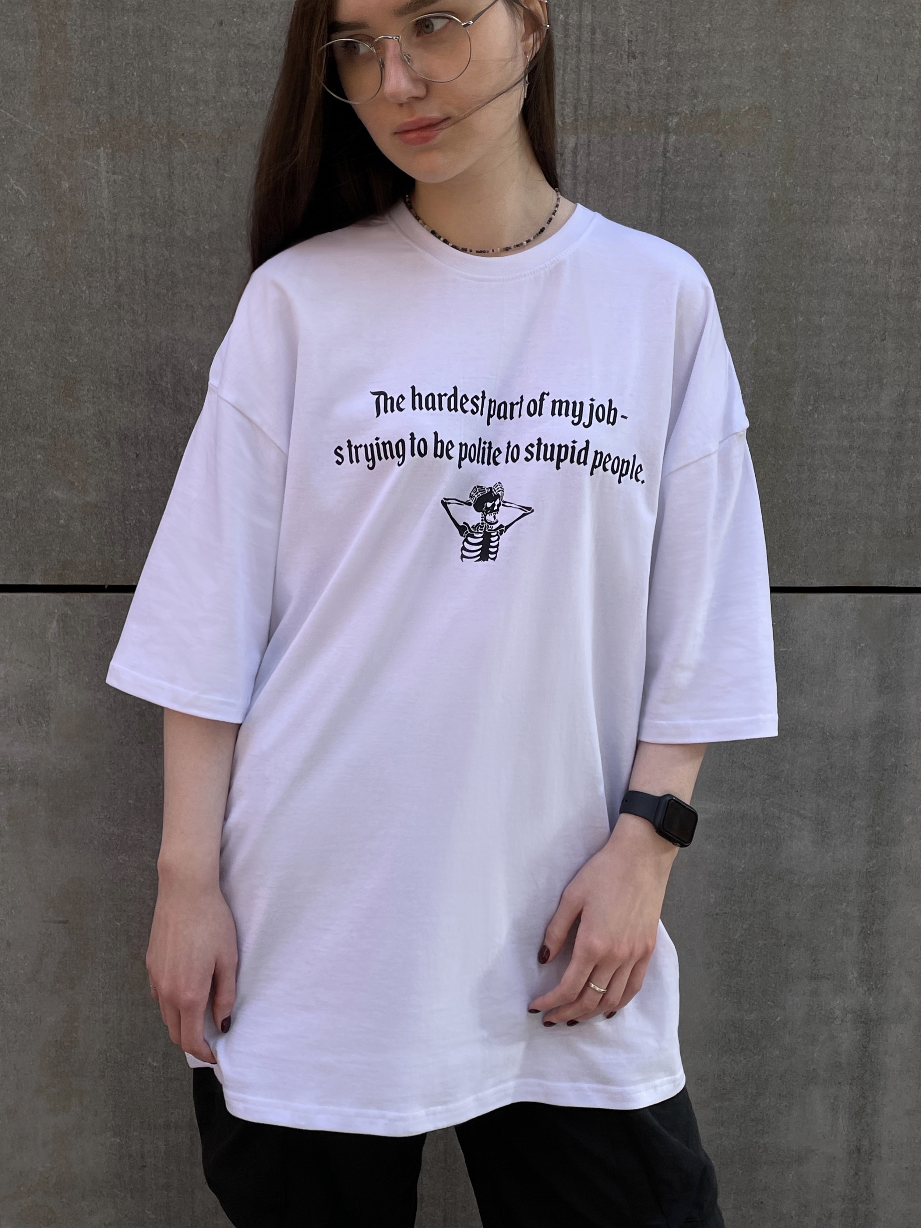 Футболка АВК "Workaholism", белый, XL