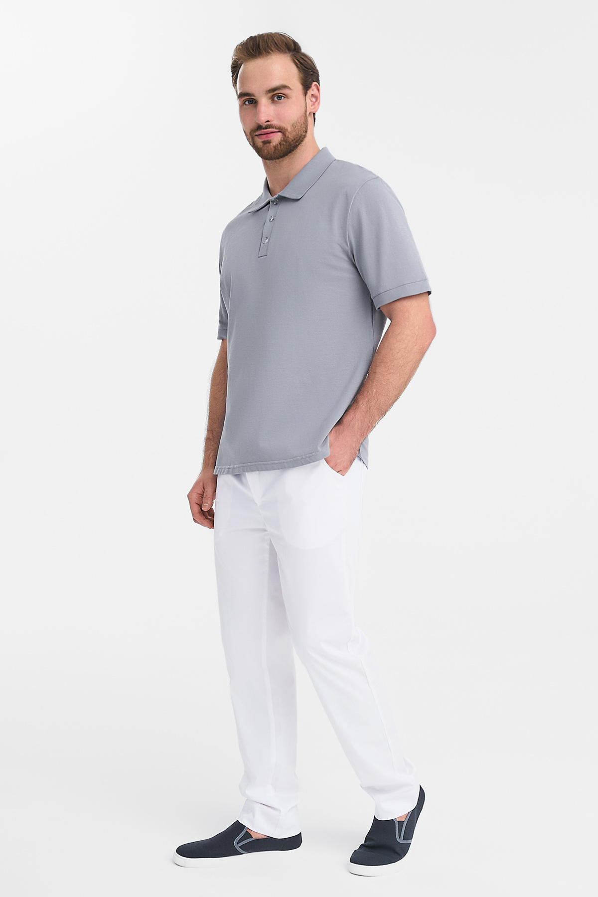 Поло мужское Тезис TZ550, серый, 48