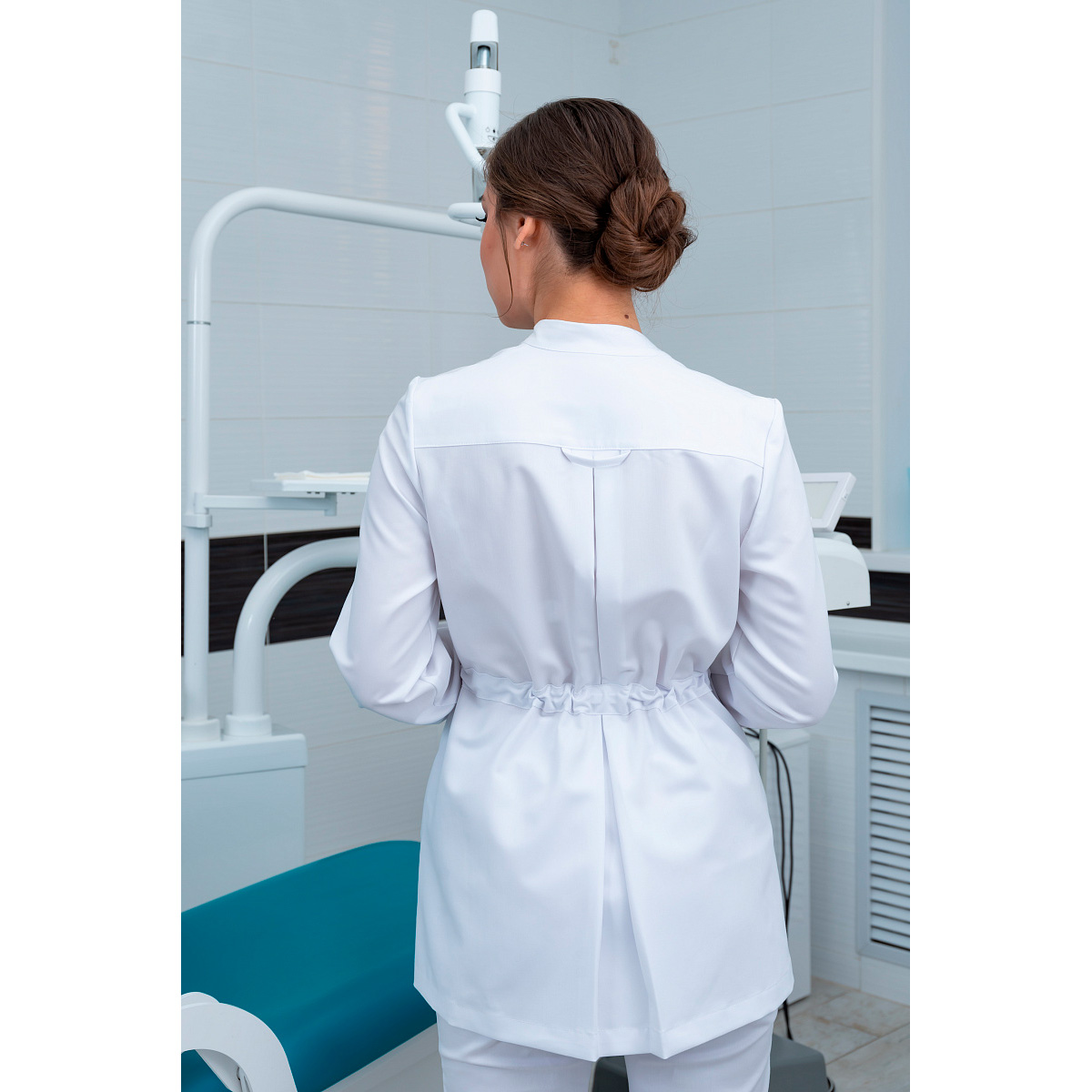 Туника женская с кулиской, белый, 42