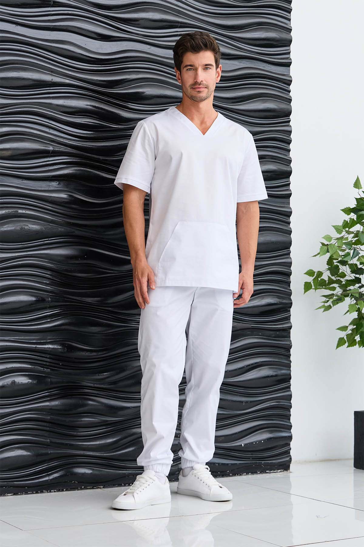 Туника мужская Dr. Nice с накладным карманом, белый, 48