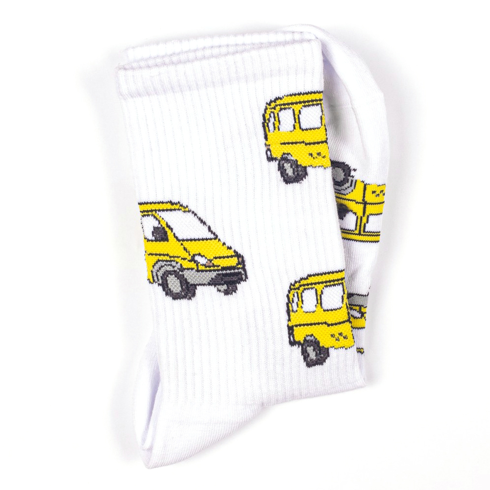 Носки женские, "Маршрутки", белый, 36-40