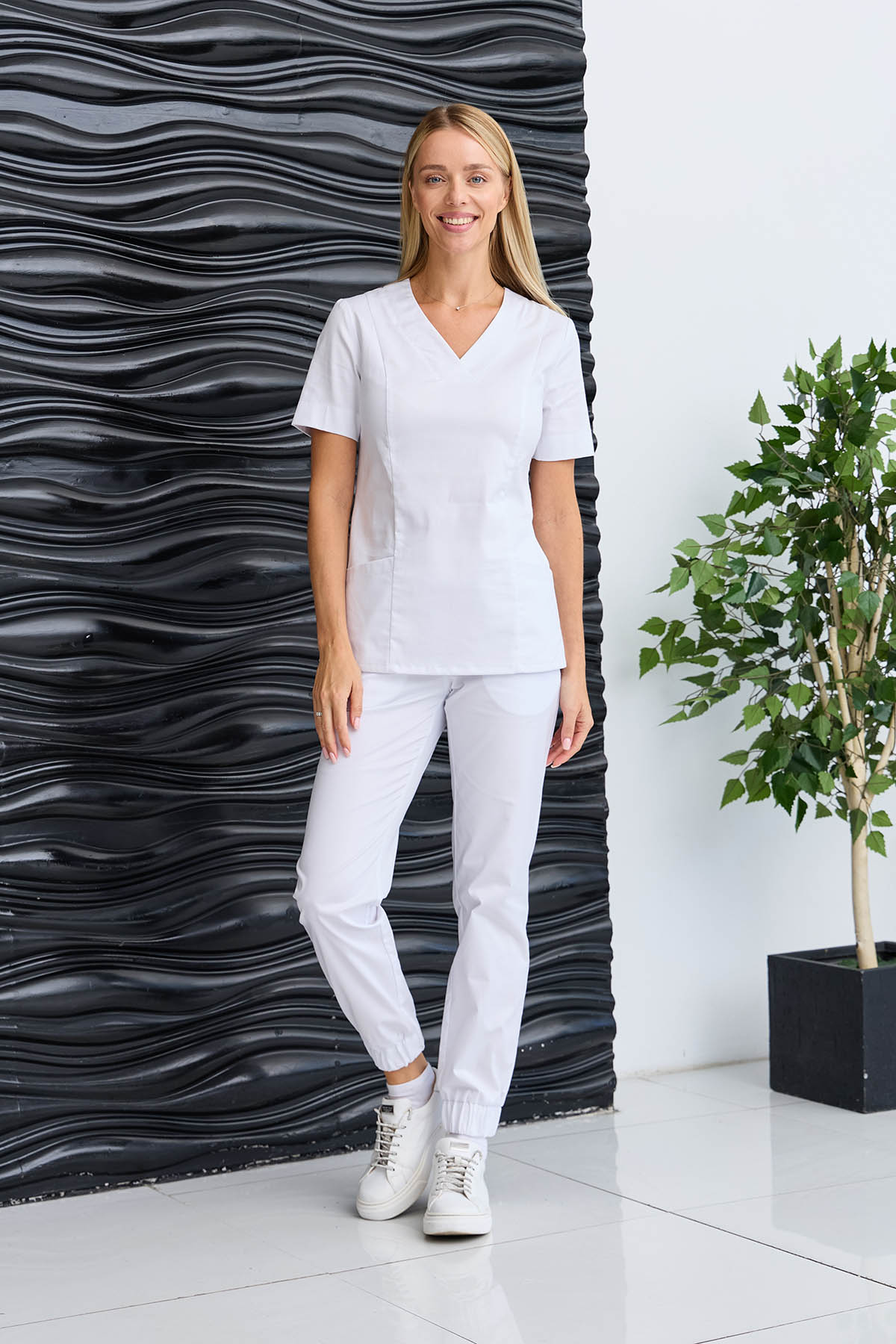 Топ женский Dr. Nice, хирургический, белый, 42