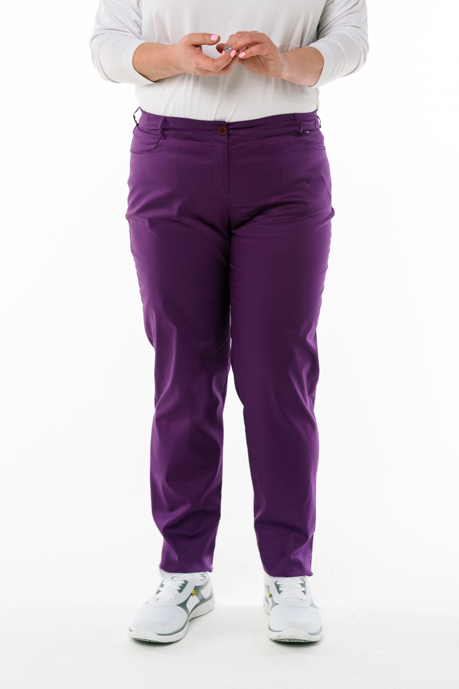 Брюки женские «Слим», фиолетовый, 52