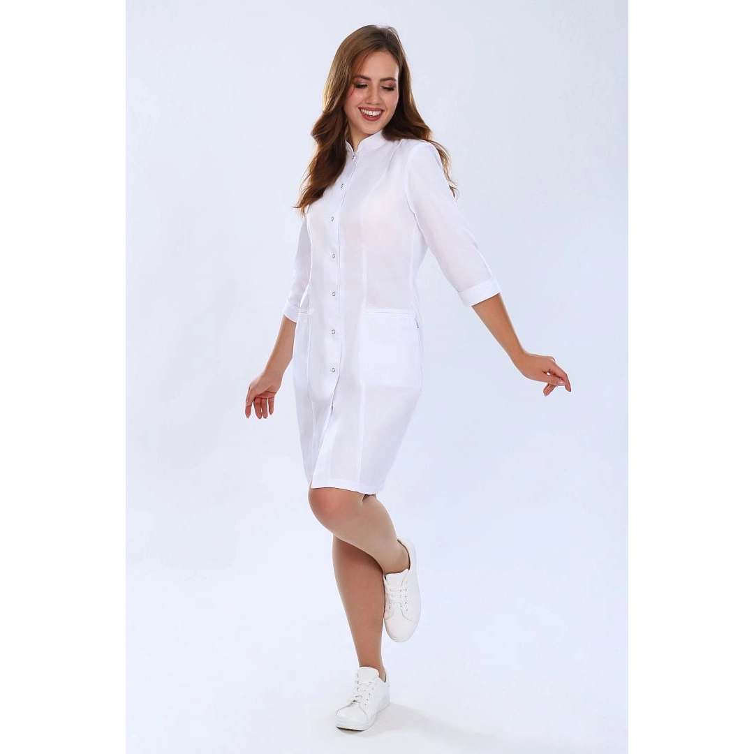 Халат женский 206, белый, 52