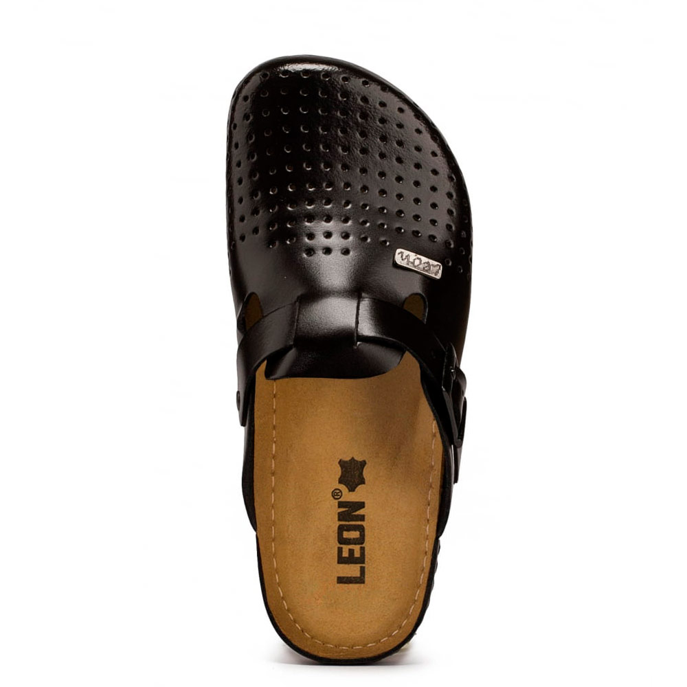 Тапочки-сабо Леон 700М, мужские, черные, 46