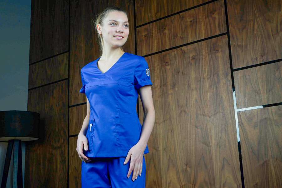 Блуза женская «Aльфа», василек, 40