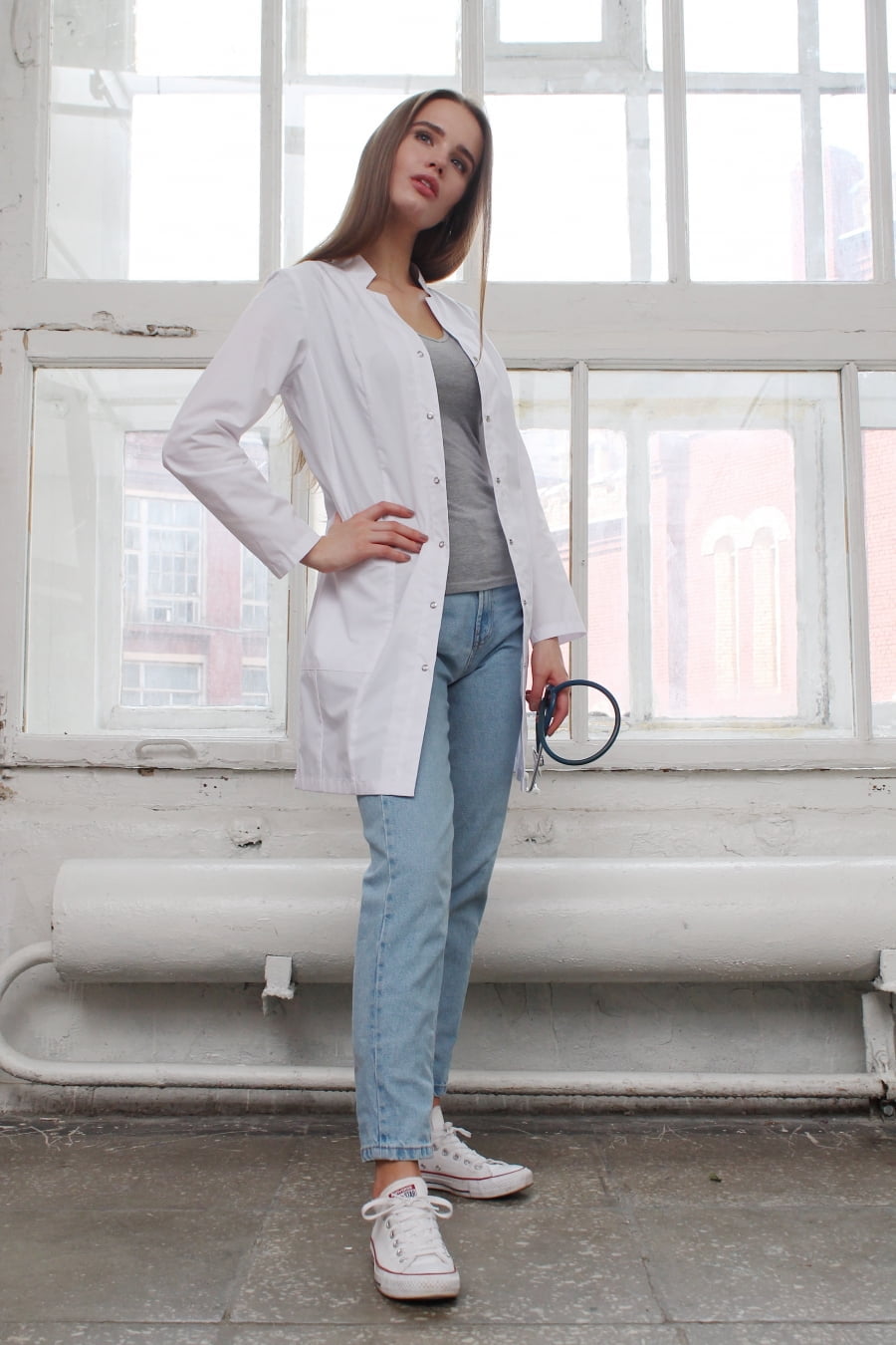 Халат женский «Лянка», белый, 40