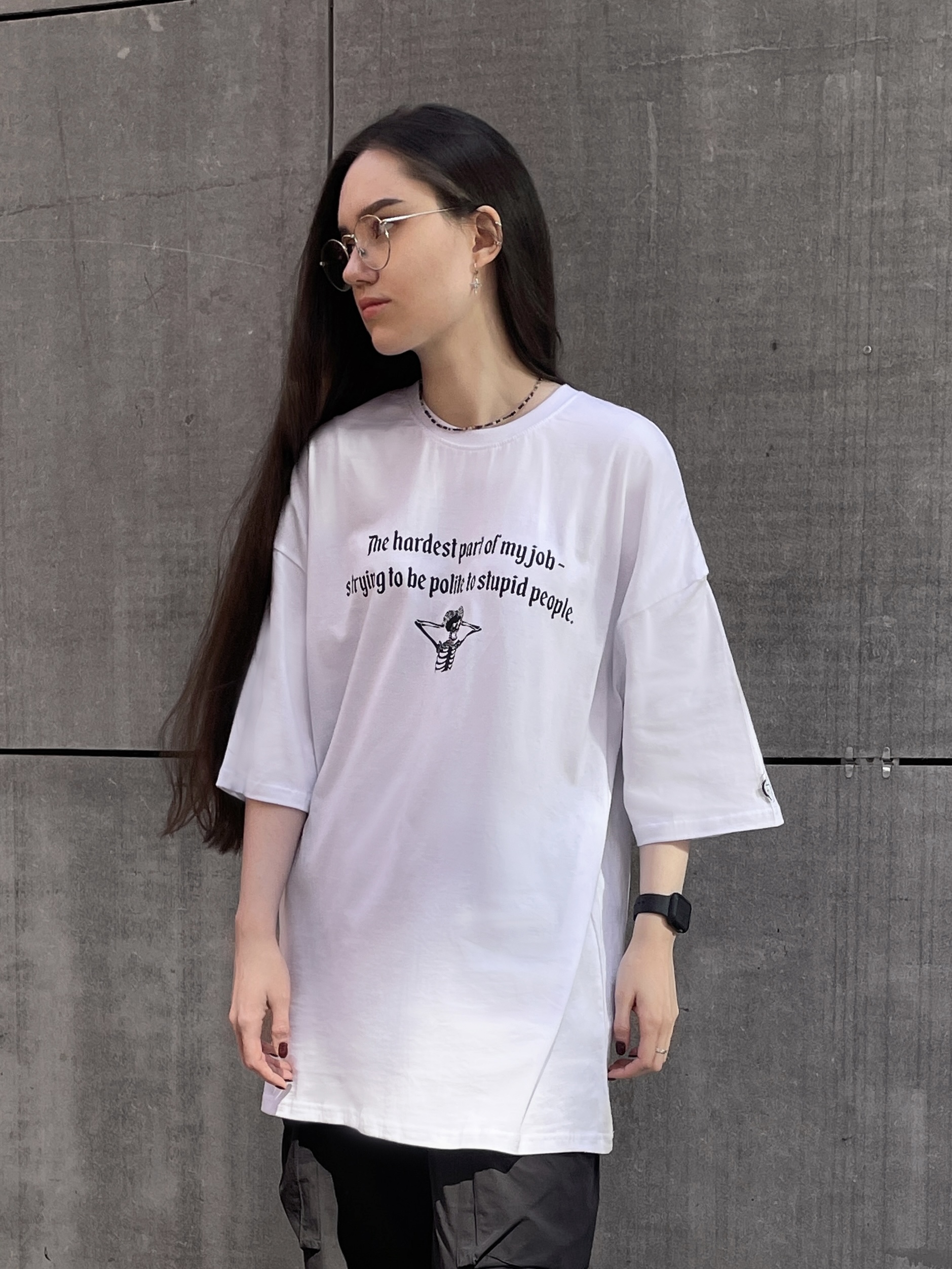 Футболка АВК "Workaholism", белый, XL