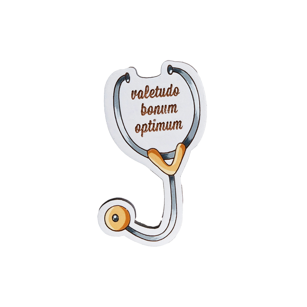 Значок "Фонендоскоп", желтый