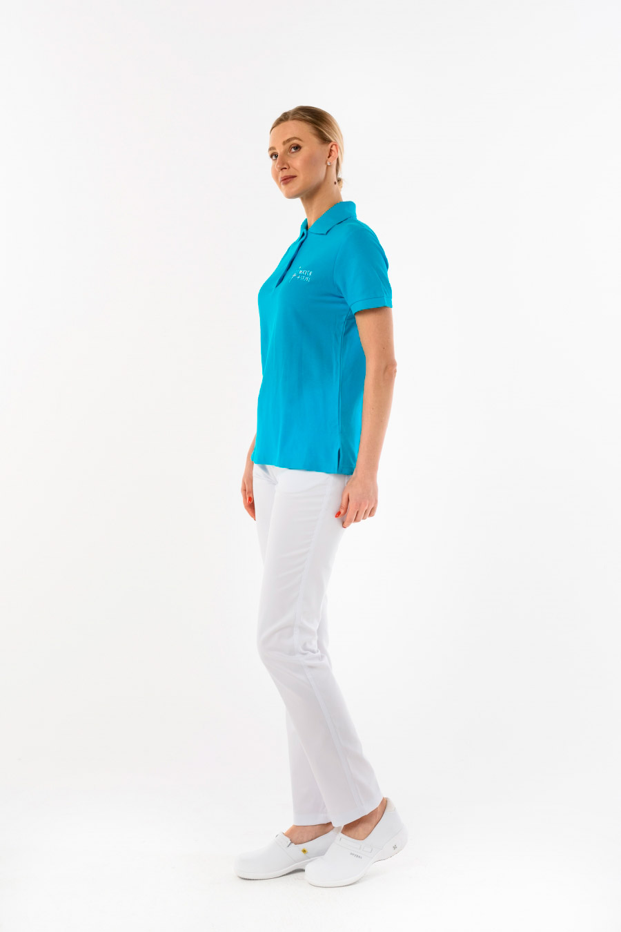 Поло женское, бирюзовый, 48