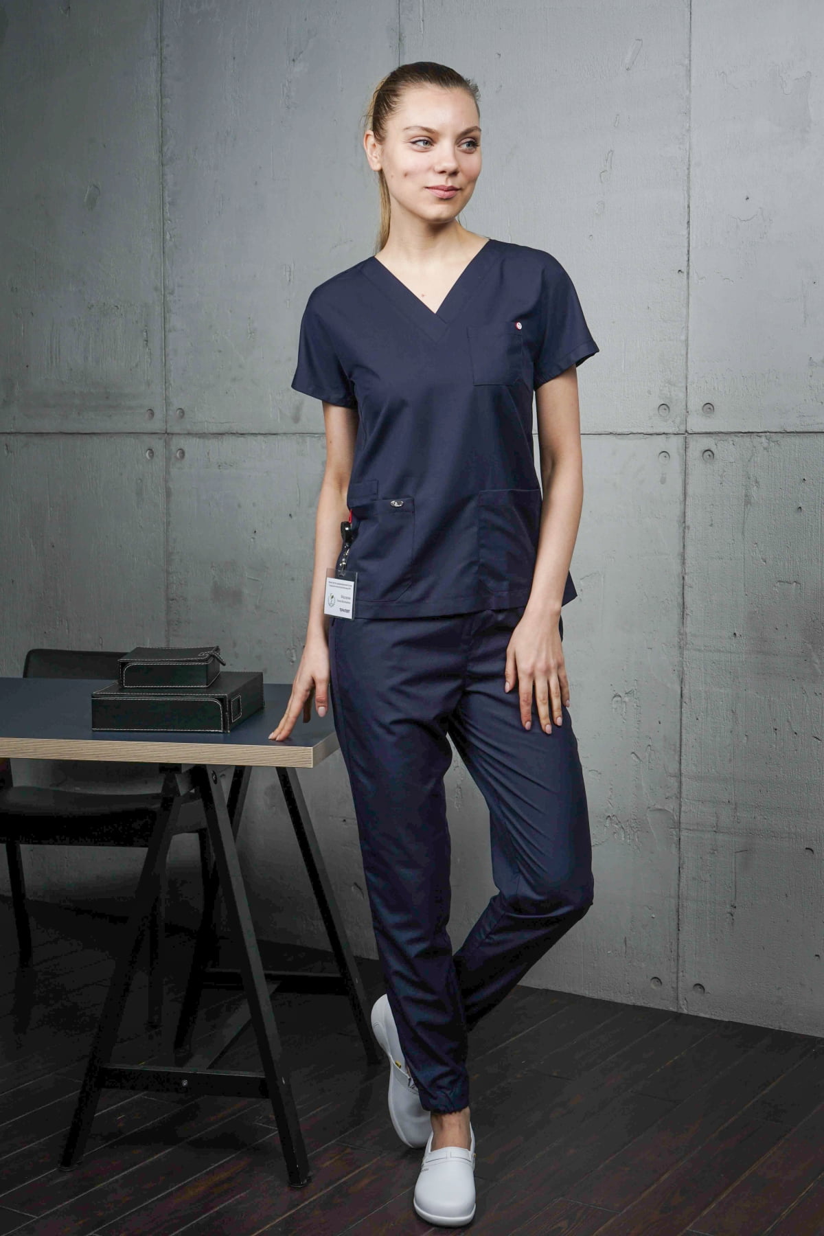 Блуза женская «Нюша», тёмно-синий, 50