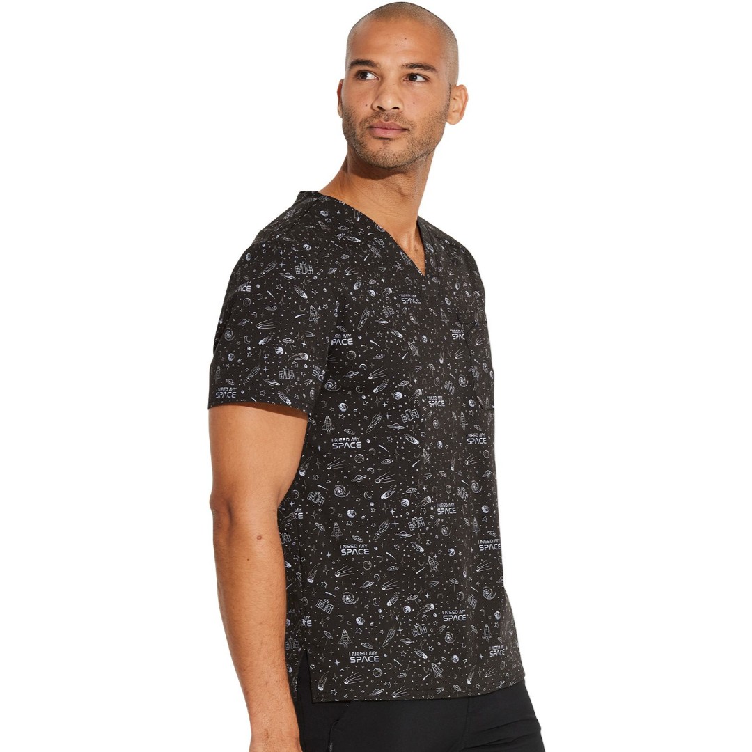 Топ мужской Cherokee CK692, принт "Космос", серый, S