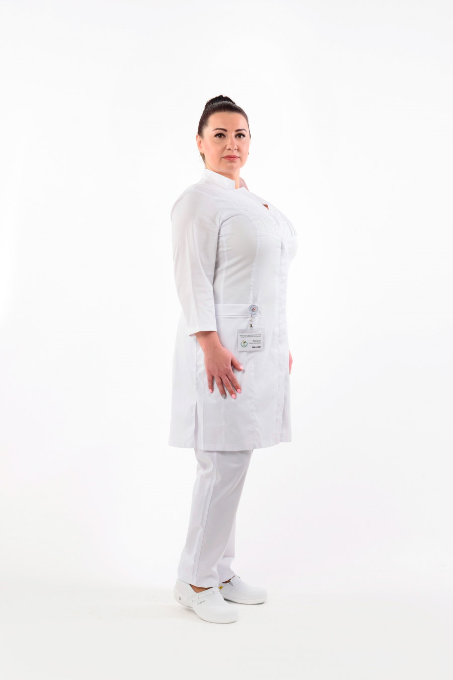 Халат женский «Параллель», белый, 50