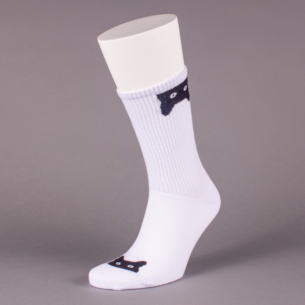 Носки мужские, "Черный кот", белый, 41-45