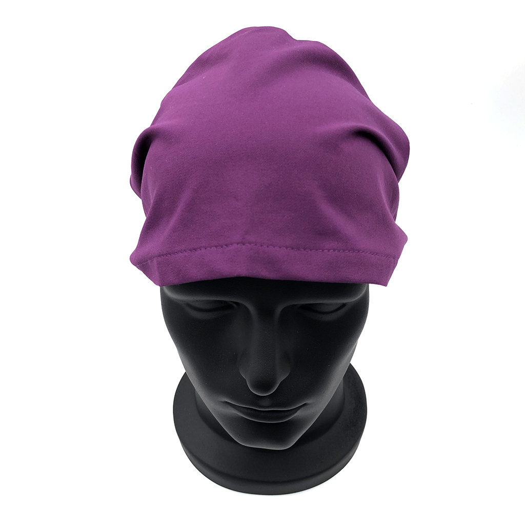 Шапочка однотонная, R143 пурпурный фиолетовый