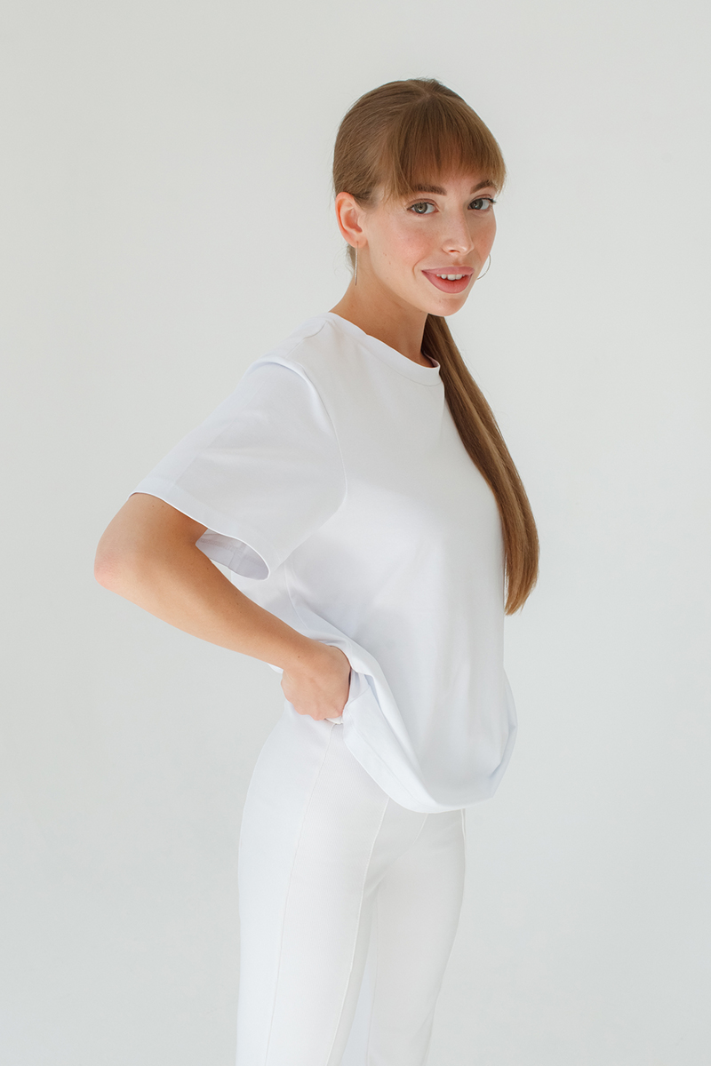 Футболка женская Тезис TZ111, белый, 44-46