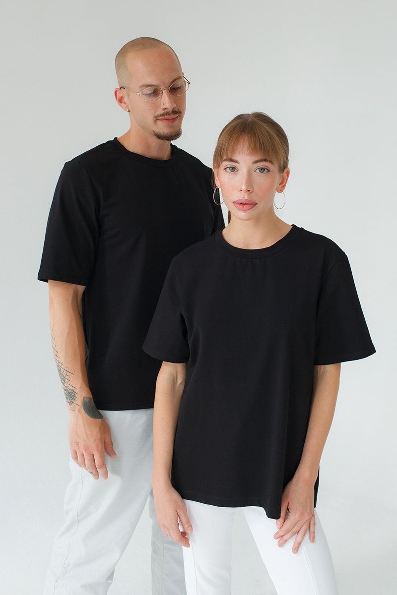 Футболка женская Тезис TZ111, черный, 52-54