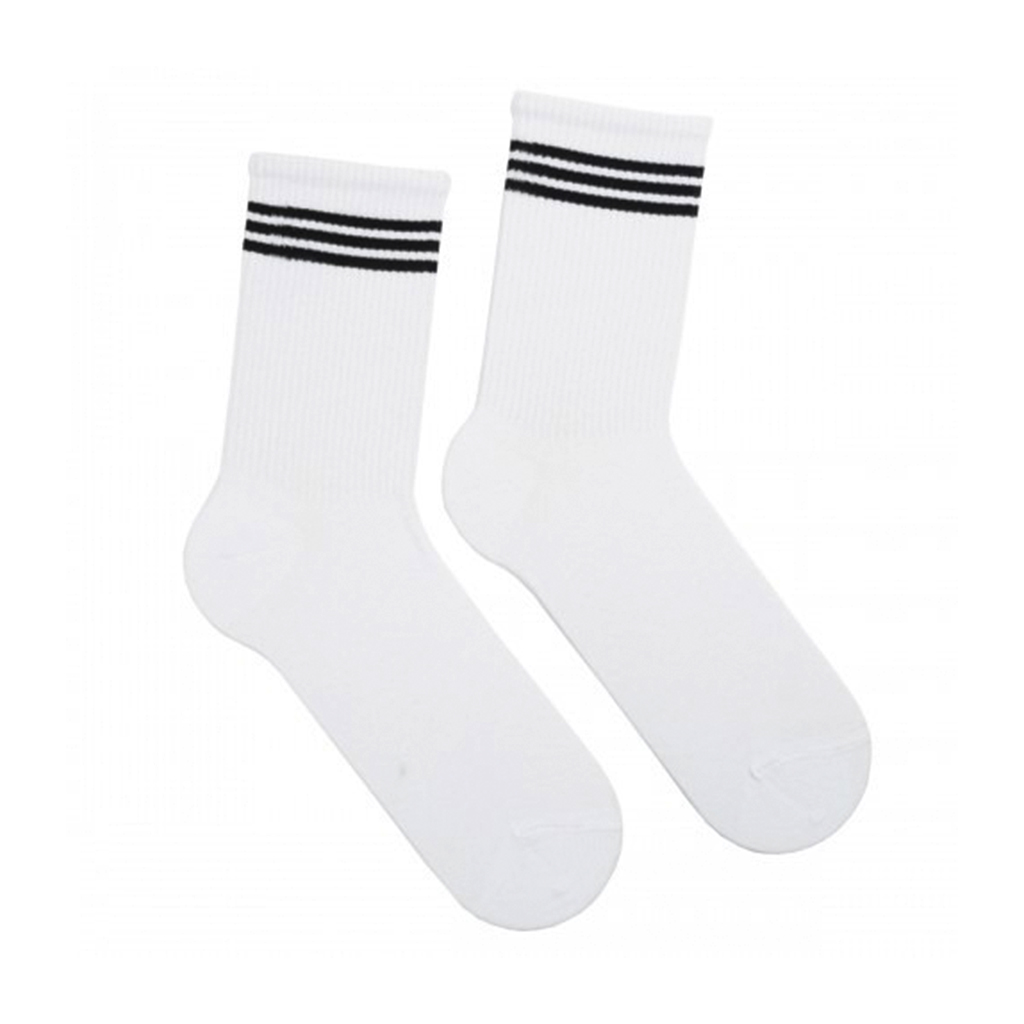 Носки женские, "Черные полоски", белый, 36-40